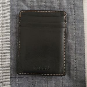 Men's Fossil Card Holder with Money Clip